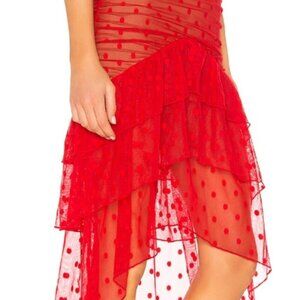 Majorelle (Revolve) Heidi Skirt in Red